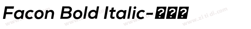 Facon Bold Italic字体转换